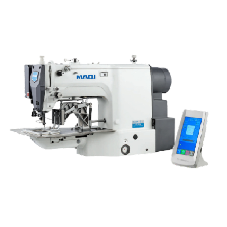 Electronic button attaching sewing machine